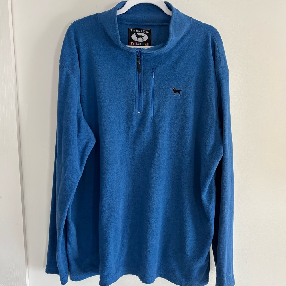 The Black Dog Blue Fleece Quarter Zip Pullover Men’s Size XXL
